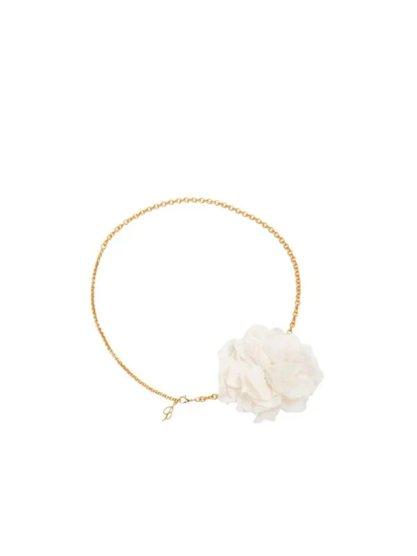 Flower Embellished Chain Belt