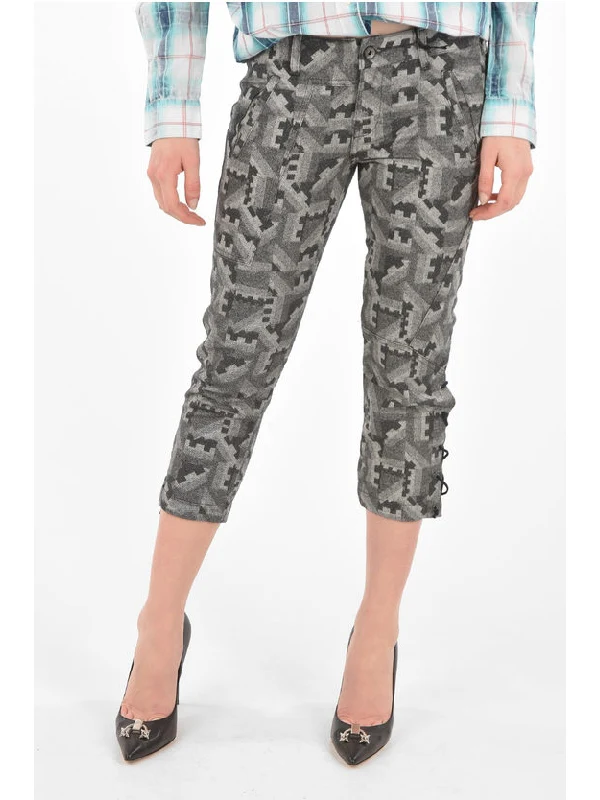 Pacquard Allover Pattern Crop Pants