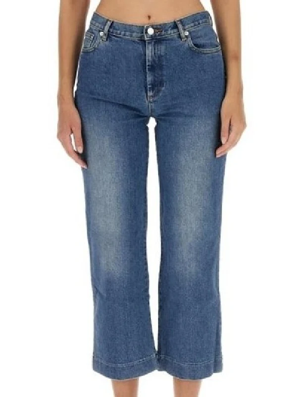 Sailor Flare Washed Denim
  Pants