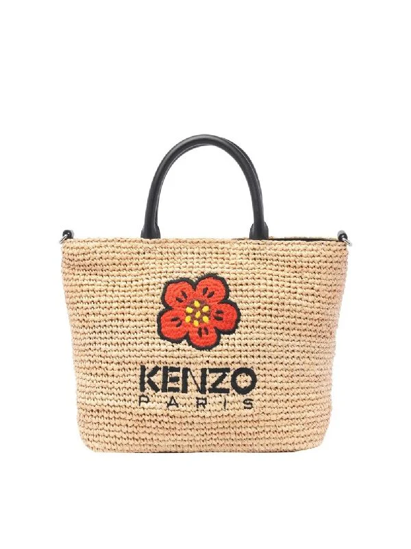 Boke Flower Beach Raffia Small Tote Bag