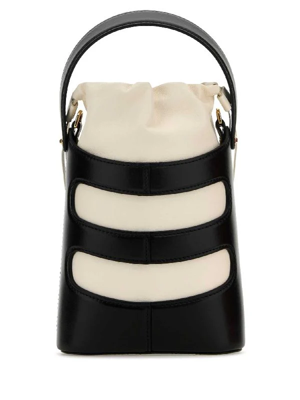 Logo Cutout Leather Bucket Bag - Image 3