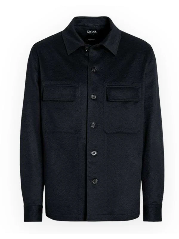 Flap Pocket Cashmere Shirt