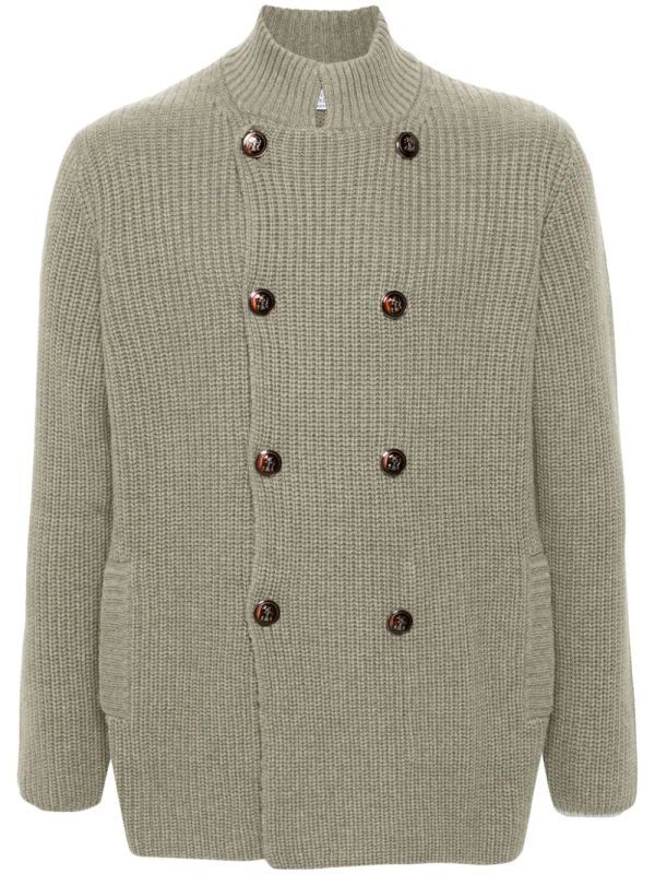 Double Wool Blend Cardigan
