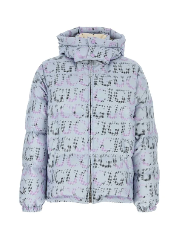 Allover Logo Hooded Puffer
Jacket