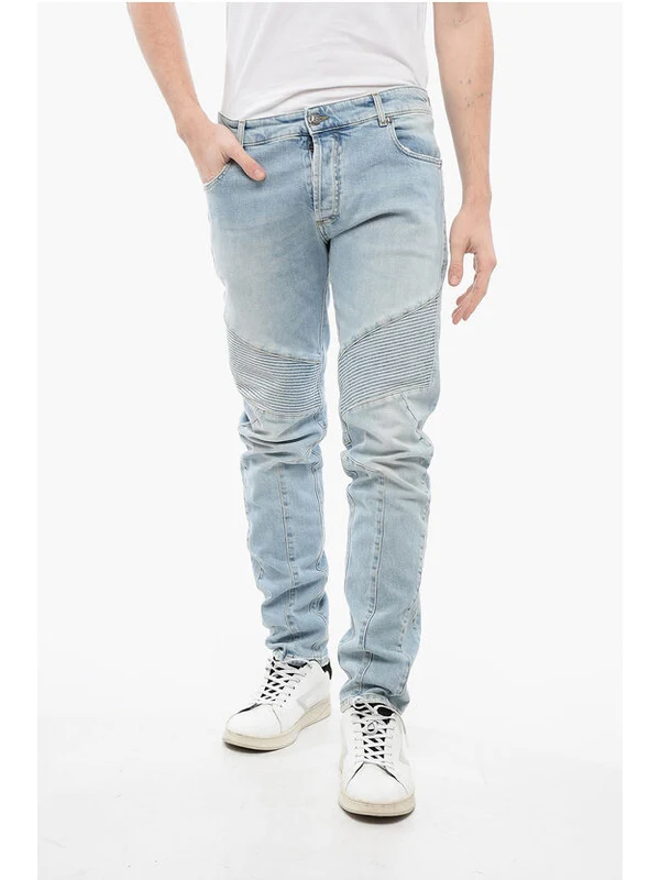 Balmain Sky Blue Denim Pants