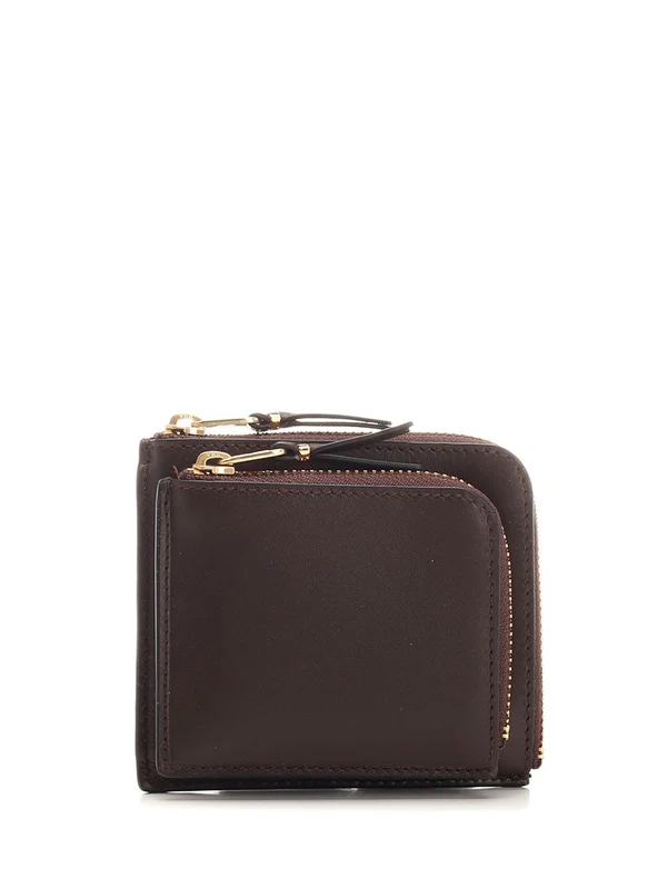 Double-zip Leather Coin Purse