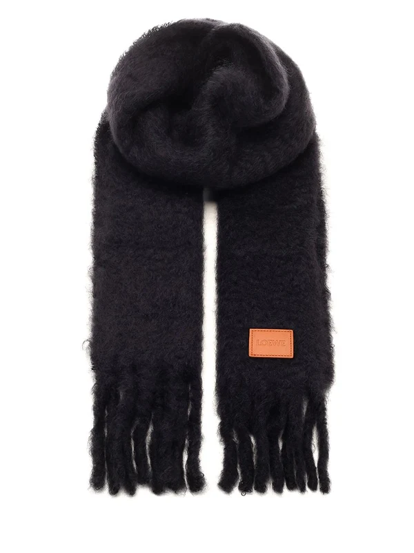 Logo Patch Mohair Scarf