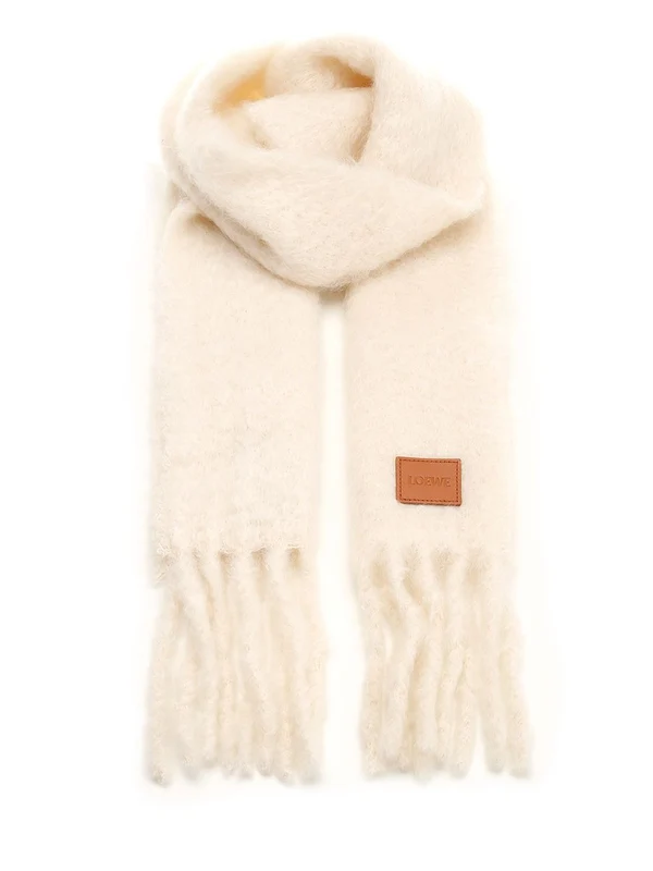Logo Patch Mohair Scarf