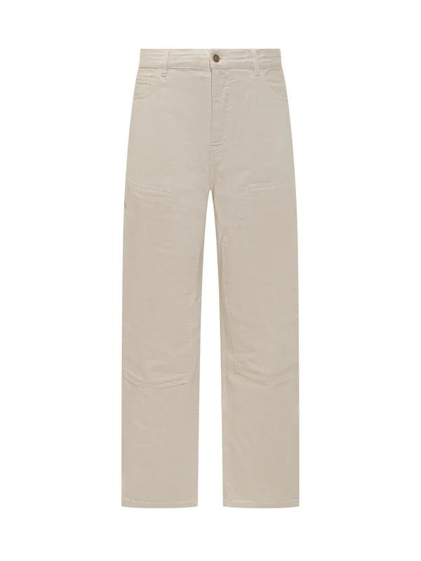 Back Logo Patch Cotton Pants
