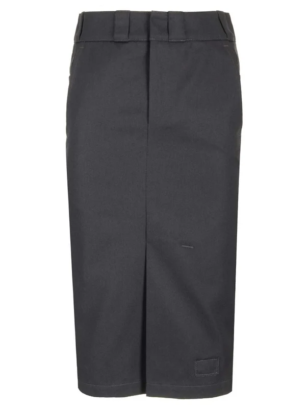 Cotton Gabardine Midi Skirt