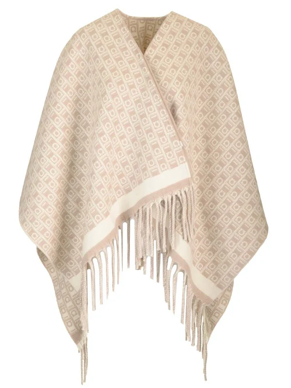 Jacquard wool cape Cape