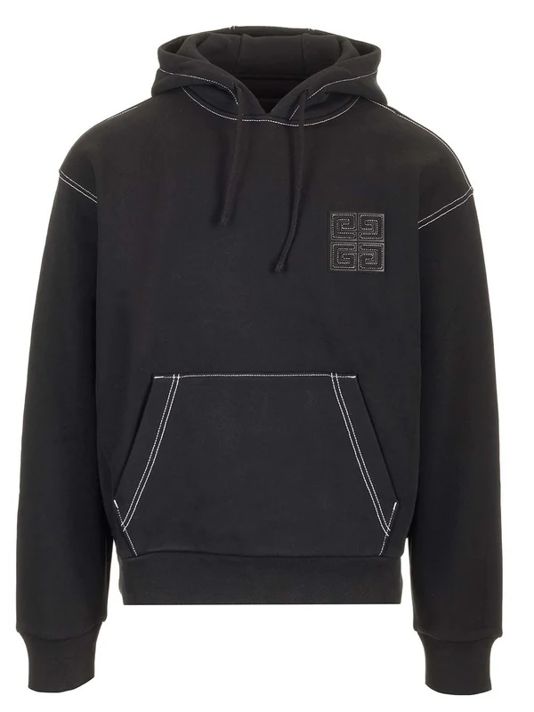 Embroidered Logo Cotton Hoodie