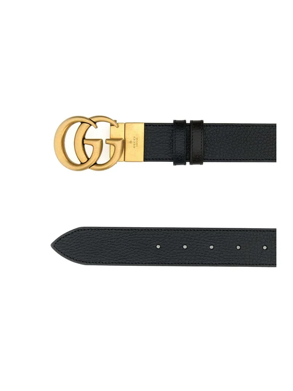 GG Buckle Reversible Leather Belt - Image 2
