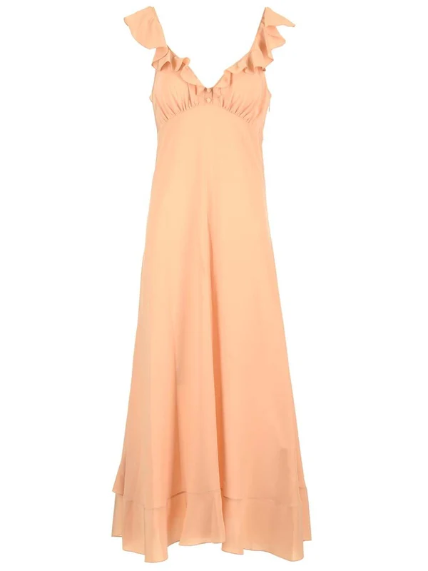 Crepe Silk Long Dress