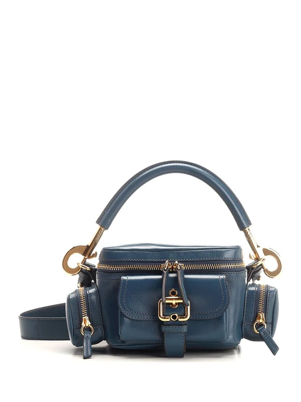 Camera Mini Leather Tote Bag