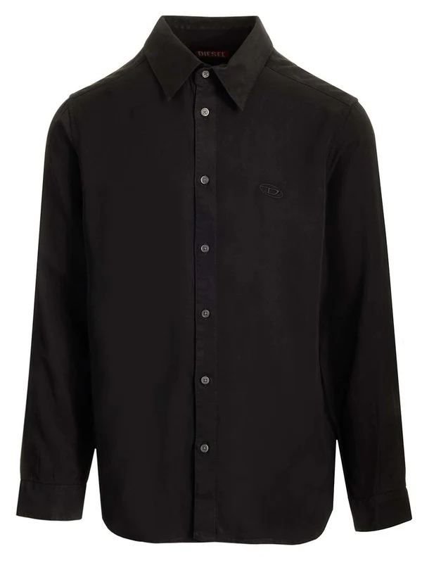 Embroidered Logo Lyocell Shirt