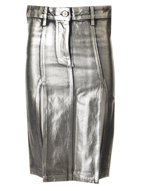 Coated Midi Skirt