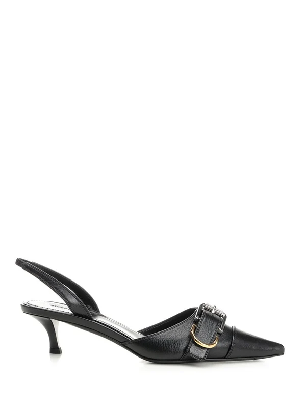 Voyou Buckle Detail Leather Slingback
  Heels