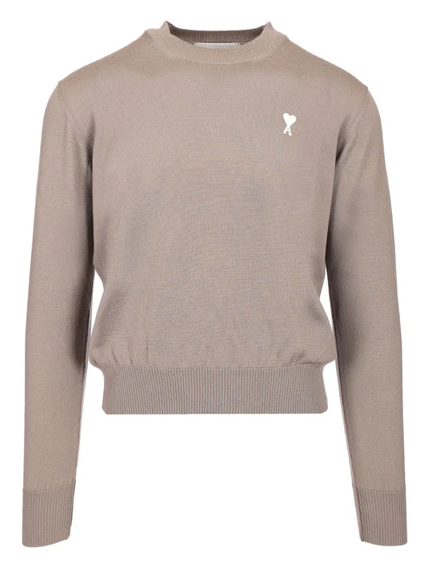 Embroidered Logo Wool Sweater