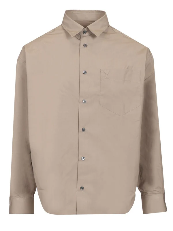 Embroidered Logo Cotton Shirt