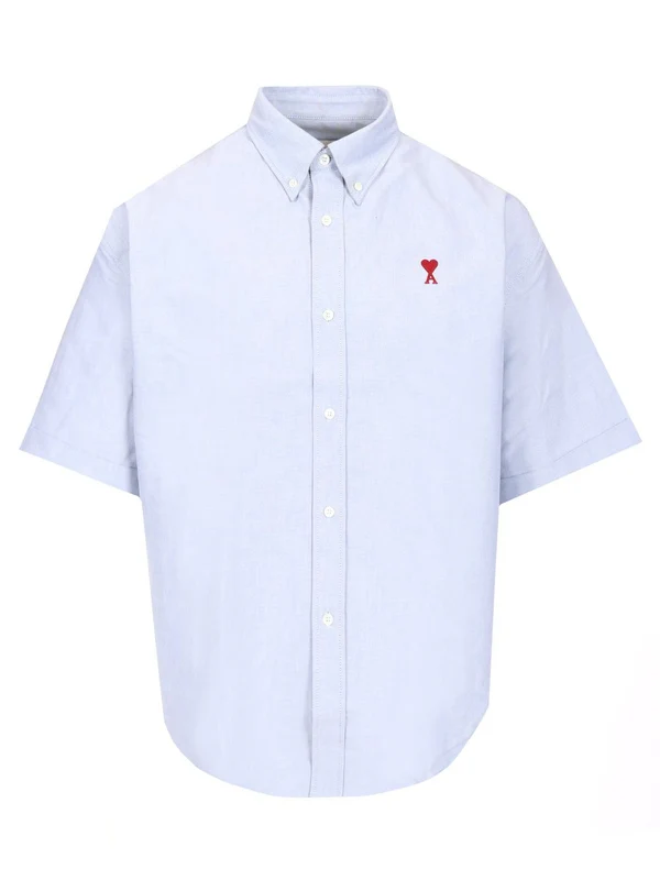 Embroidered Logo Boxy Short-sleeve Shirt