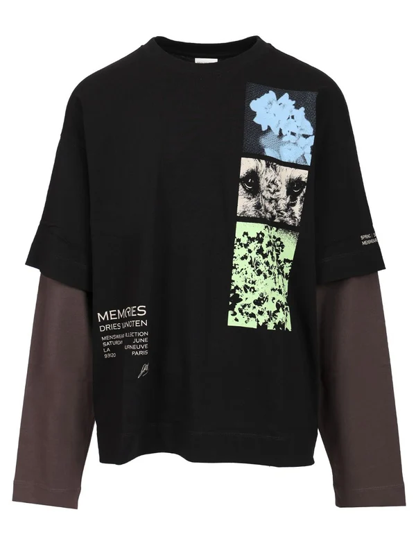 HEMMINGS Printed Layered Long-Sleeve Top