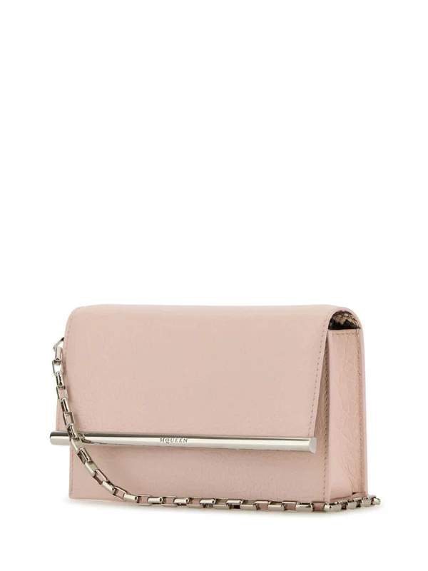 Metal Logo Detail Leather Chain Shoulder
Bag - Image 2