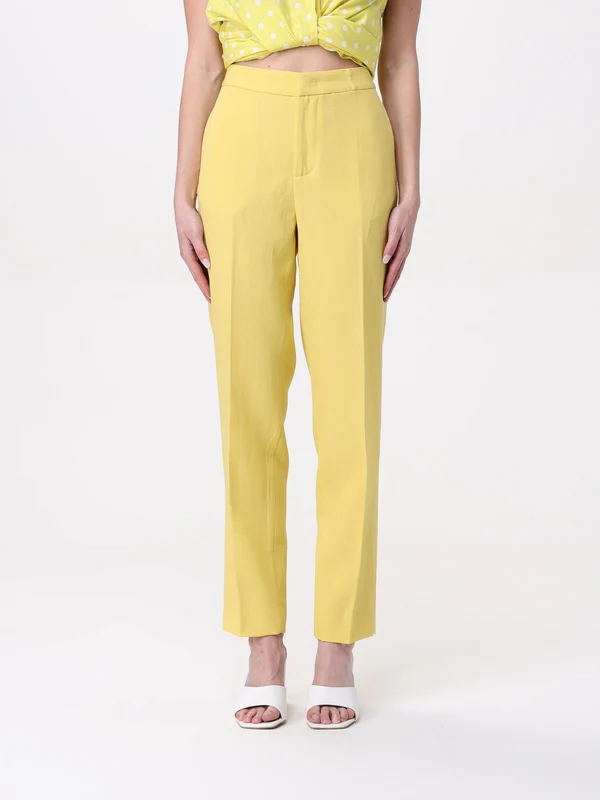Straight Virgin Wool Blend Pants