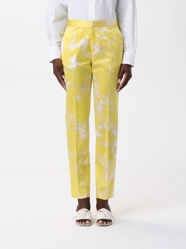 Flower Pattern Straight Pants