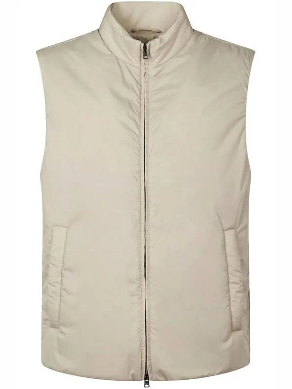 High Neck Zip-Up Padded Vest