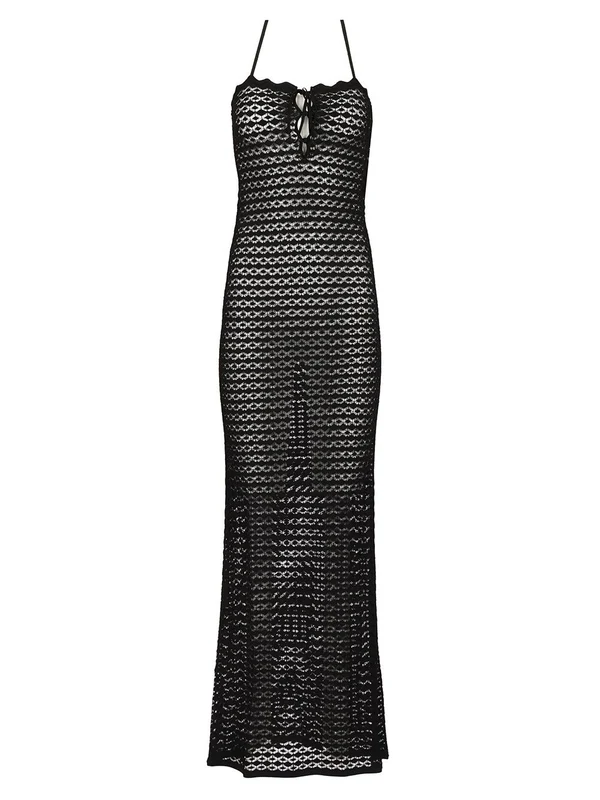 Pointelle Knit Long Dress