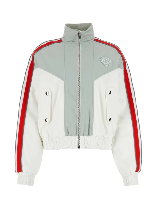Logo Patch Color Block Zip-Up Jacket