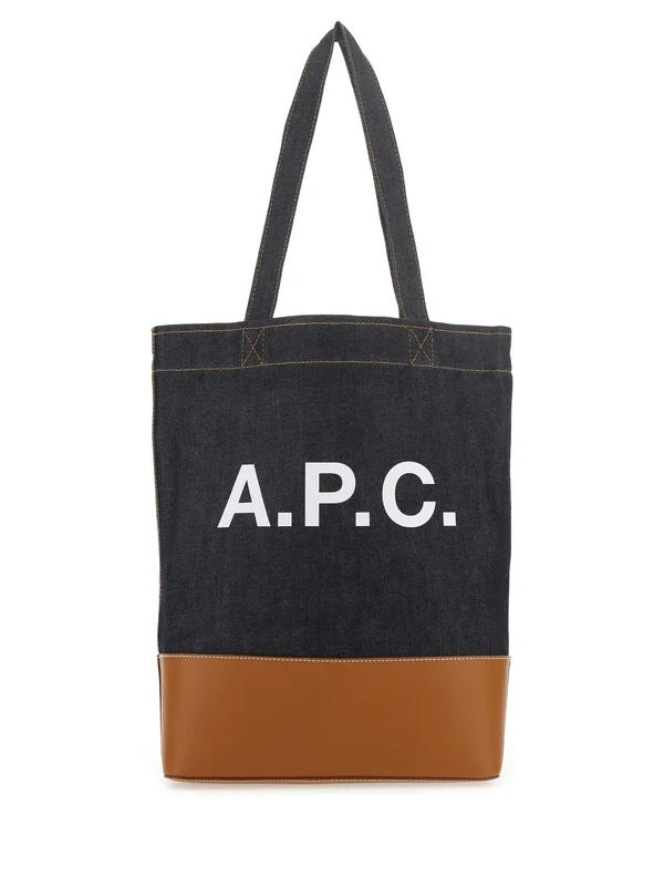 A.p.c Navy Tote Bag