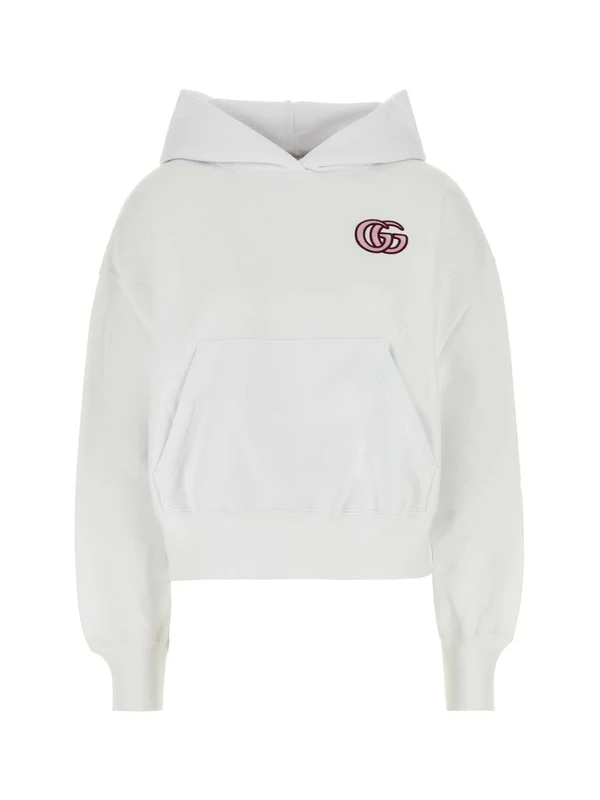 Logo Patch Cotton Crop Hoodieie