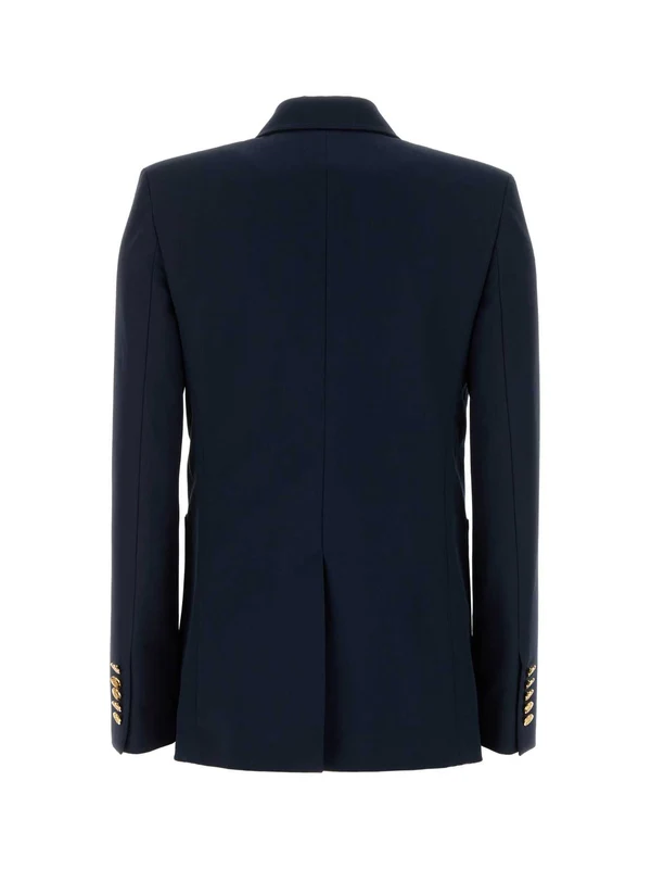 Gold Button Cotton Tailored Jacket - Image 2