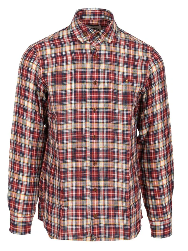 Krall Check Pattern Linen Shirt