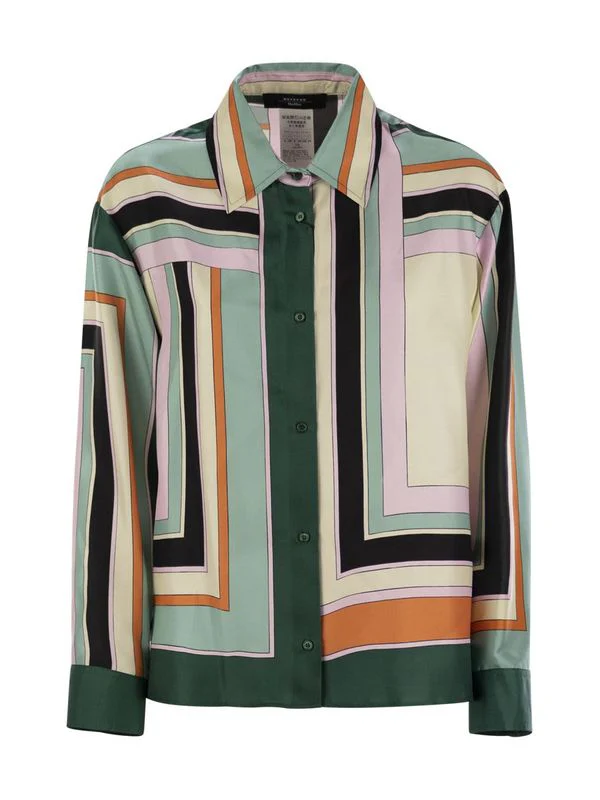Formia Allover Printing Silk Twill Shirt