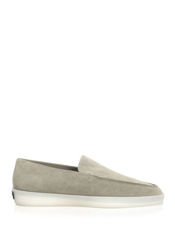 Rubber Sole Suede Loafers