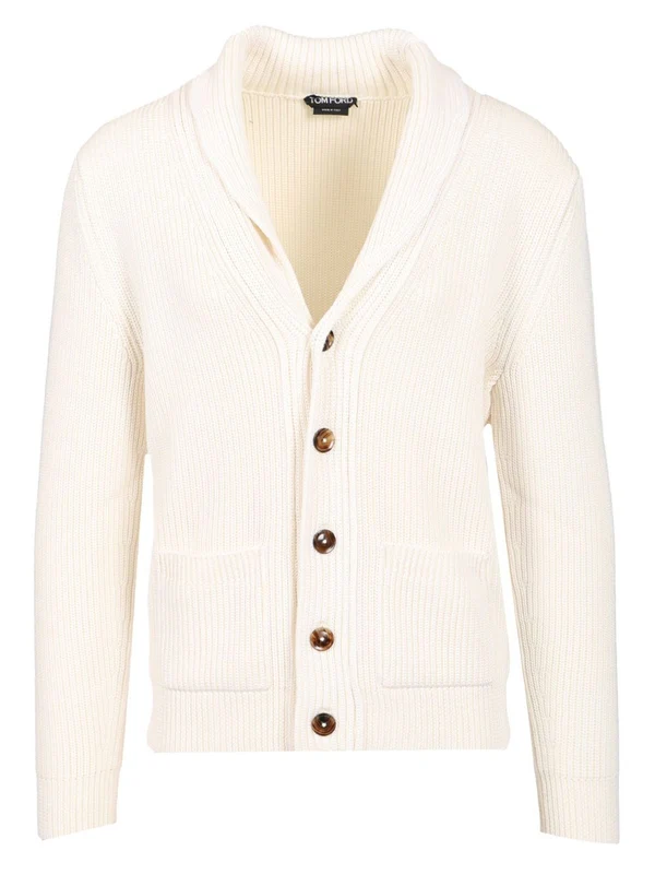 Shawl Collar Silk Wool Cardigan