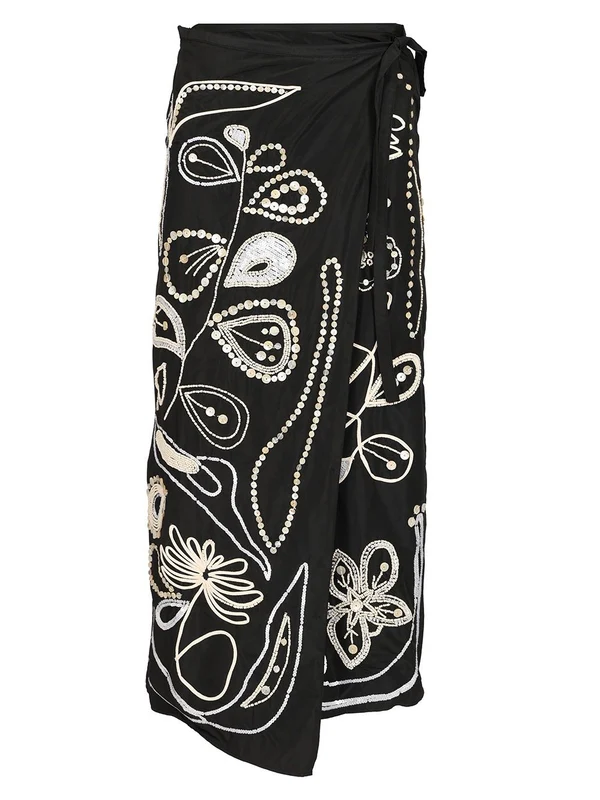 Sarong Embroidered Pattern Skirt