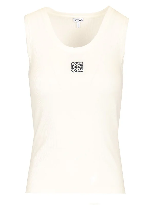 Anagram Logo Jersey Sleeveless Top
