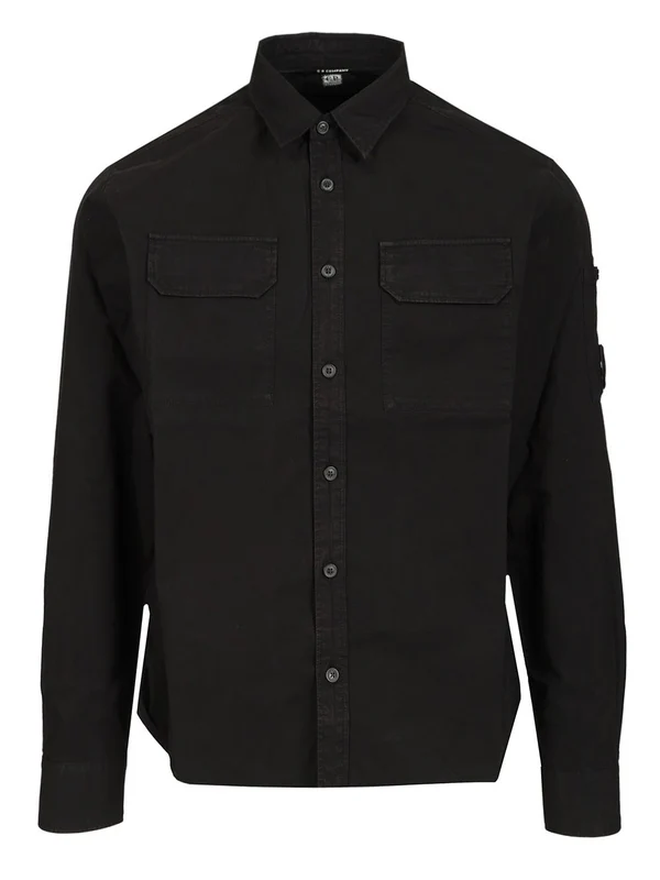 Lens Patch Cotton Gabardine Shirt