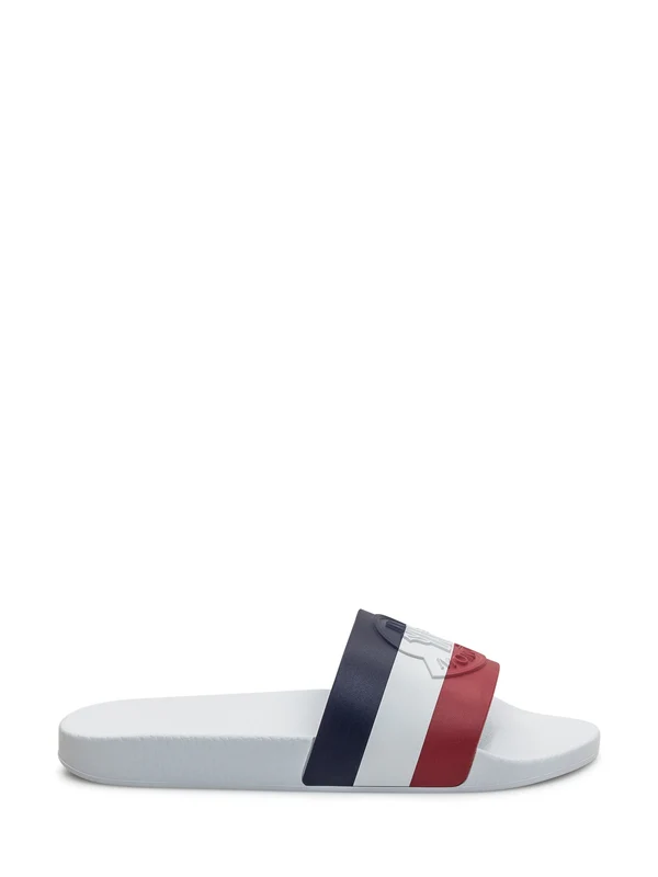 Moncler White Slides
