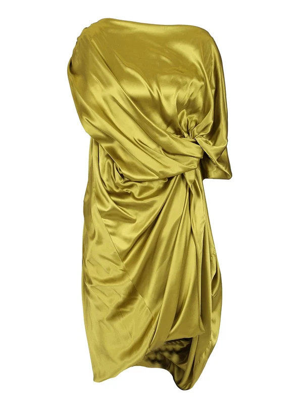 DALANT Draped Silk Dress