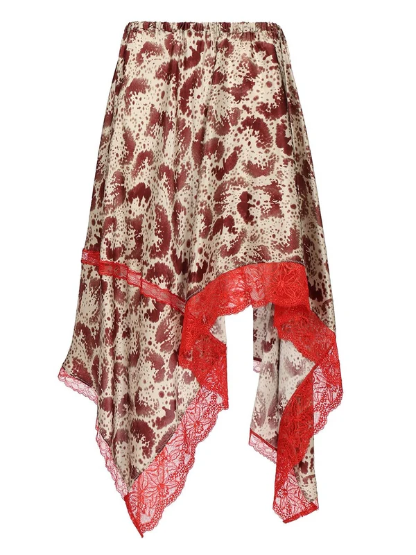 SHAKE Asymmetric Silk Skirt