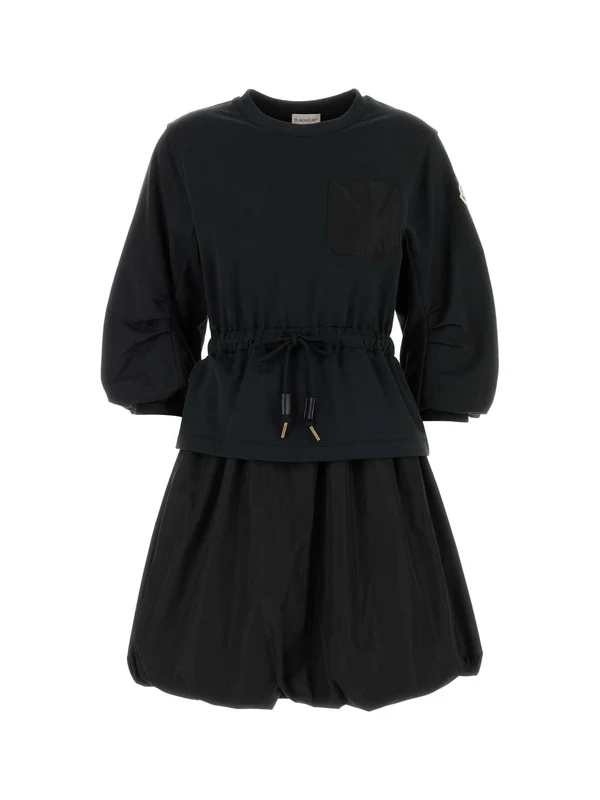 Logo Patch Sweatshirt Layered Dress