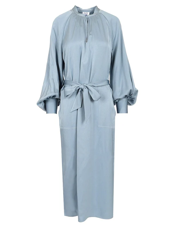 Belted Longsleeve Dress