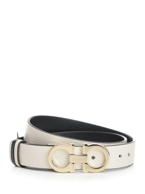 Gancini Buckle Leather Belt
