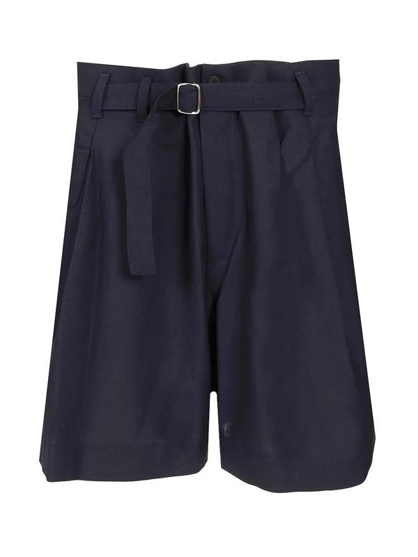 FERNANDO Belted Wool Shorts