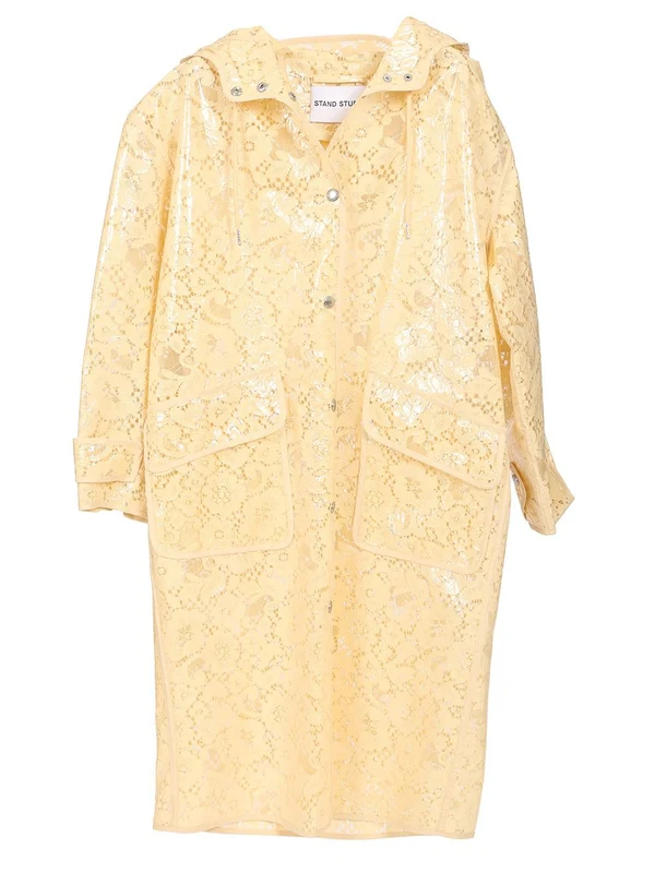 TRUE Faux Leather Lace Rain Coat